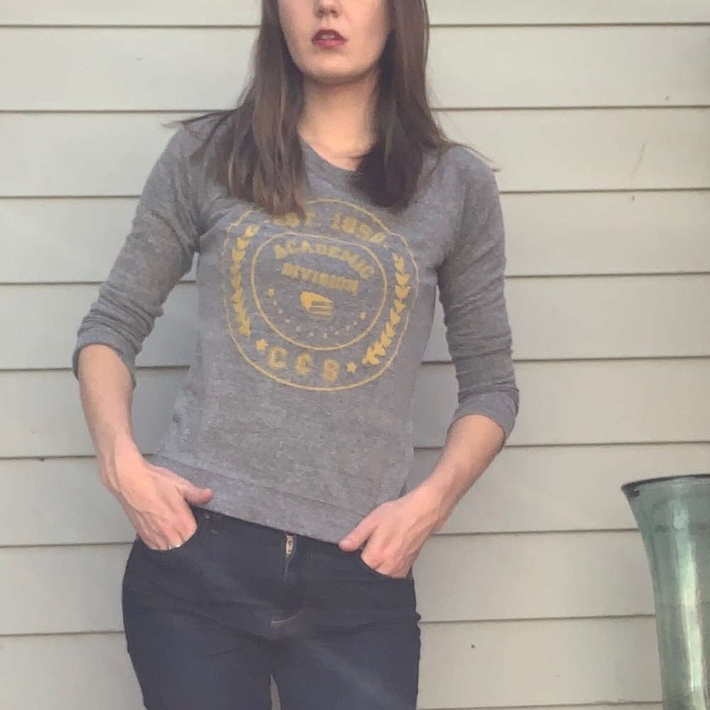 C&S Check & Stripe Long Sleeve Shirt, Crew Neck